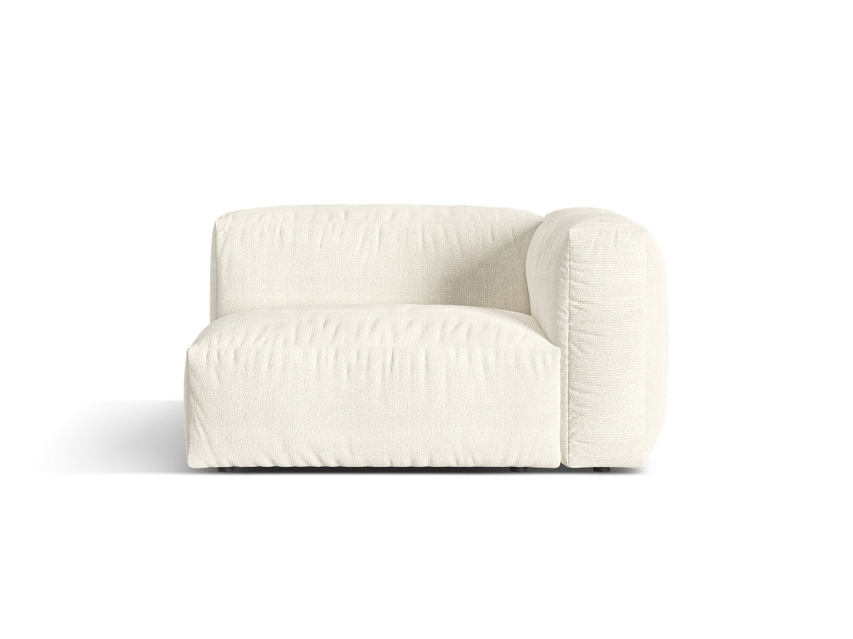 Martina — Modular Sofa Ivory (Monet Nata) Black Plastic Right