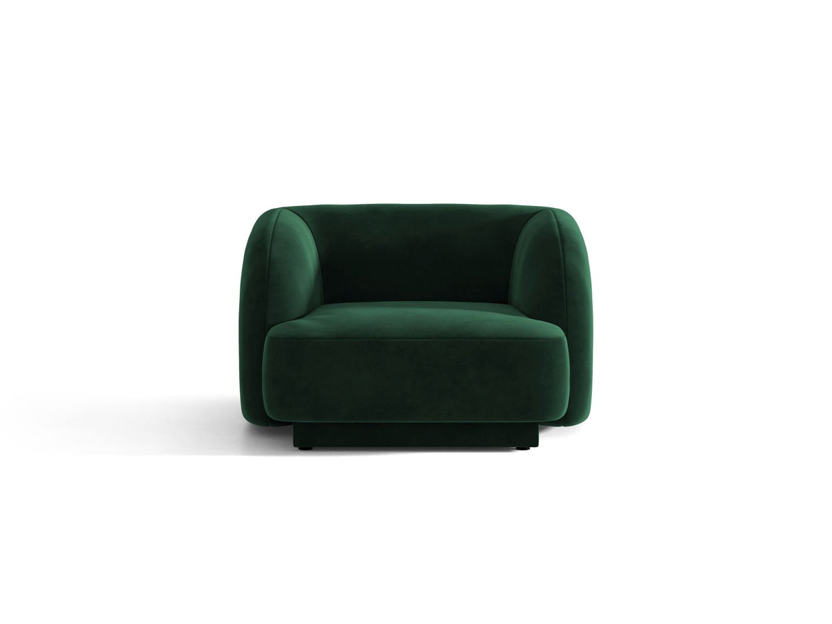 Miley — Armchair Bottle Green (Bluvel 78) Black Plastic