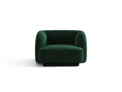 Miley — Armchair Bottle Green (Bluvel 78) Black Plastic