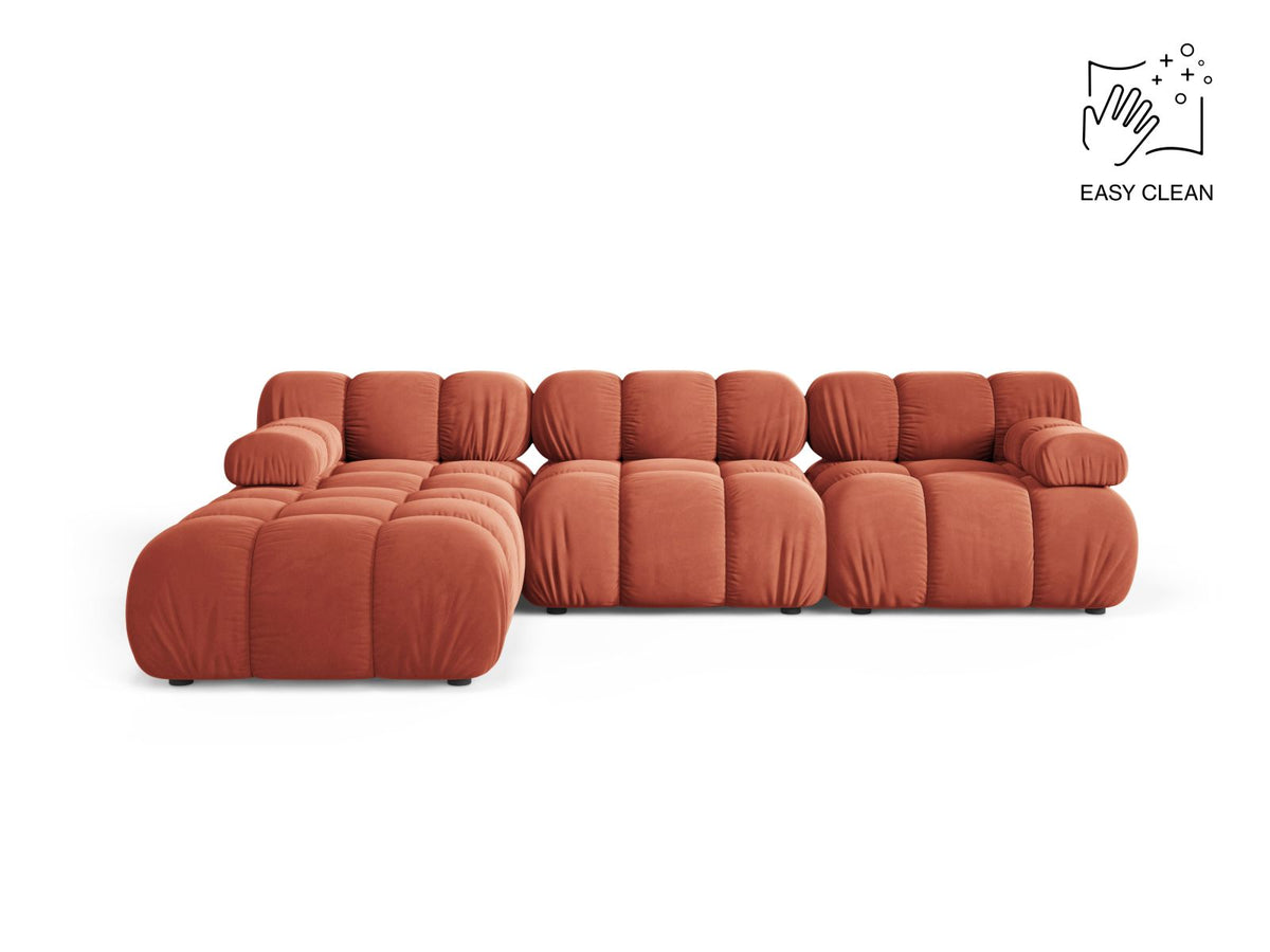 Bellis — Sofa Coral (Venus 2933) Black Plastic