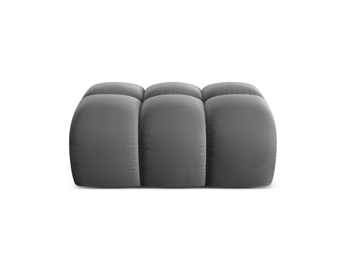 Treno — Pouf Grey (Bluvel 14) Black Plastic