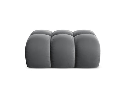 Treno — Pouf Grey (Bluvel 14) Black Plastic