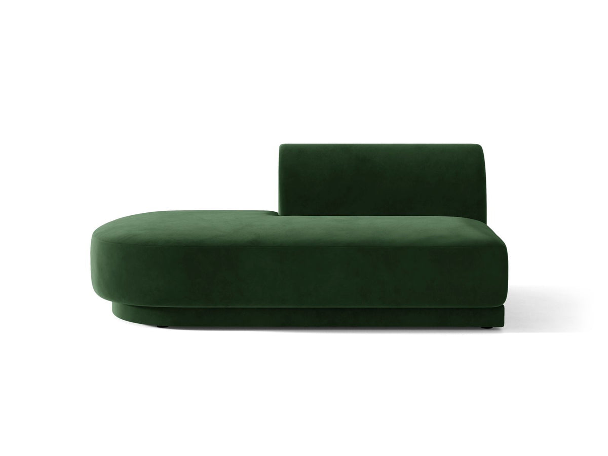 Miley — Modular Sofa Bottle Green (Venus 2940) Black Plastic Left