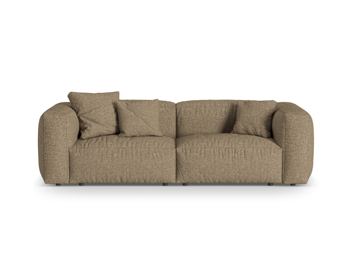 Martina — Sofa Cappuccino (Monet Cappucino) Black Plastic
