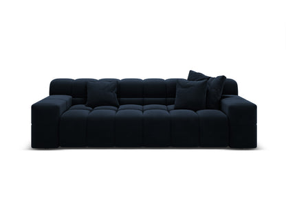 Hawaii — Sofa tamsiai mėlyna (Magic Velvet 2211) Juoda plastikinė