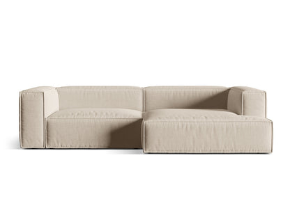 Nuria — Corner Sofa Beige (Liberty 2) Black Plastic