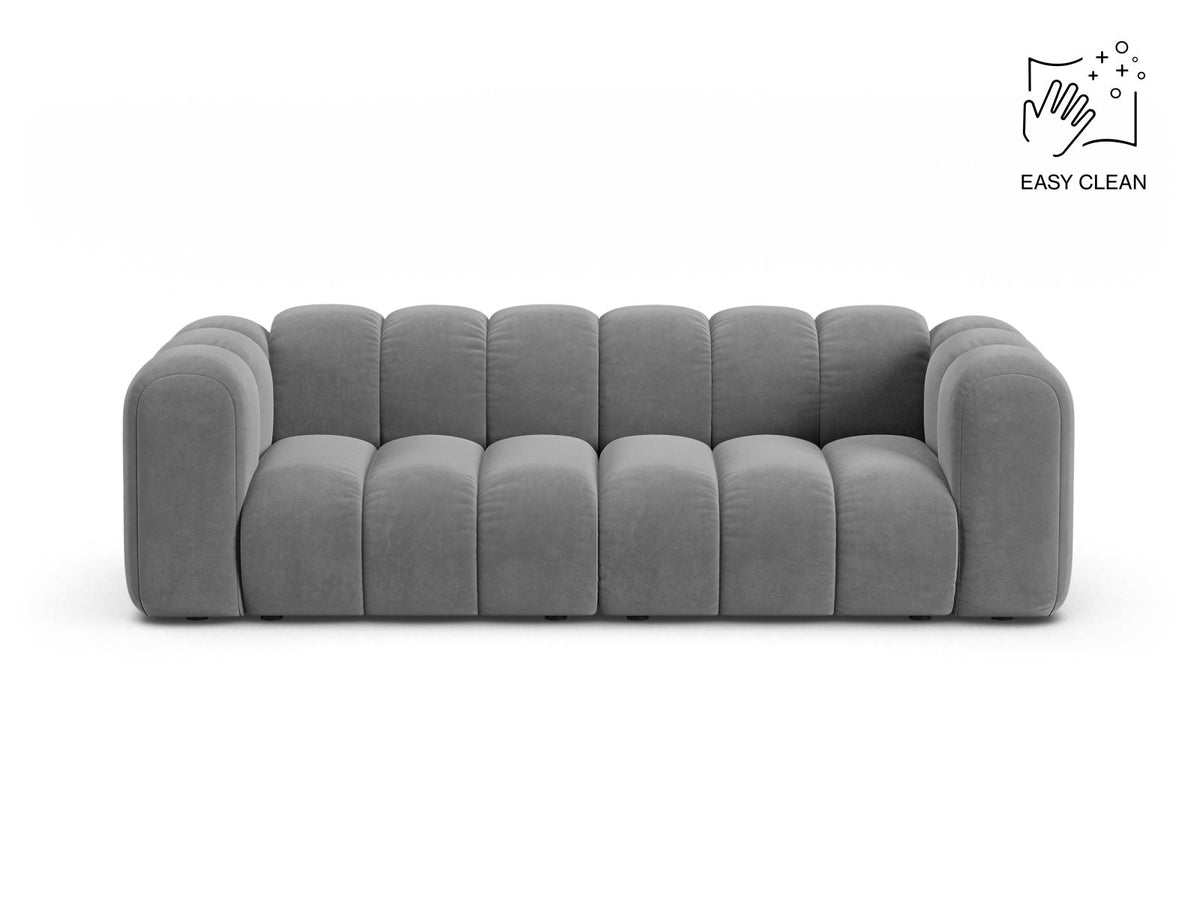 Lupine — Sofa Light Grey (Venus 2929) Black Plastic