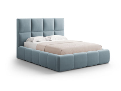 Livigno — Bed Light Blue (Bluvel 06) Black Plastic