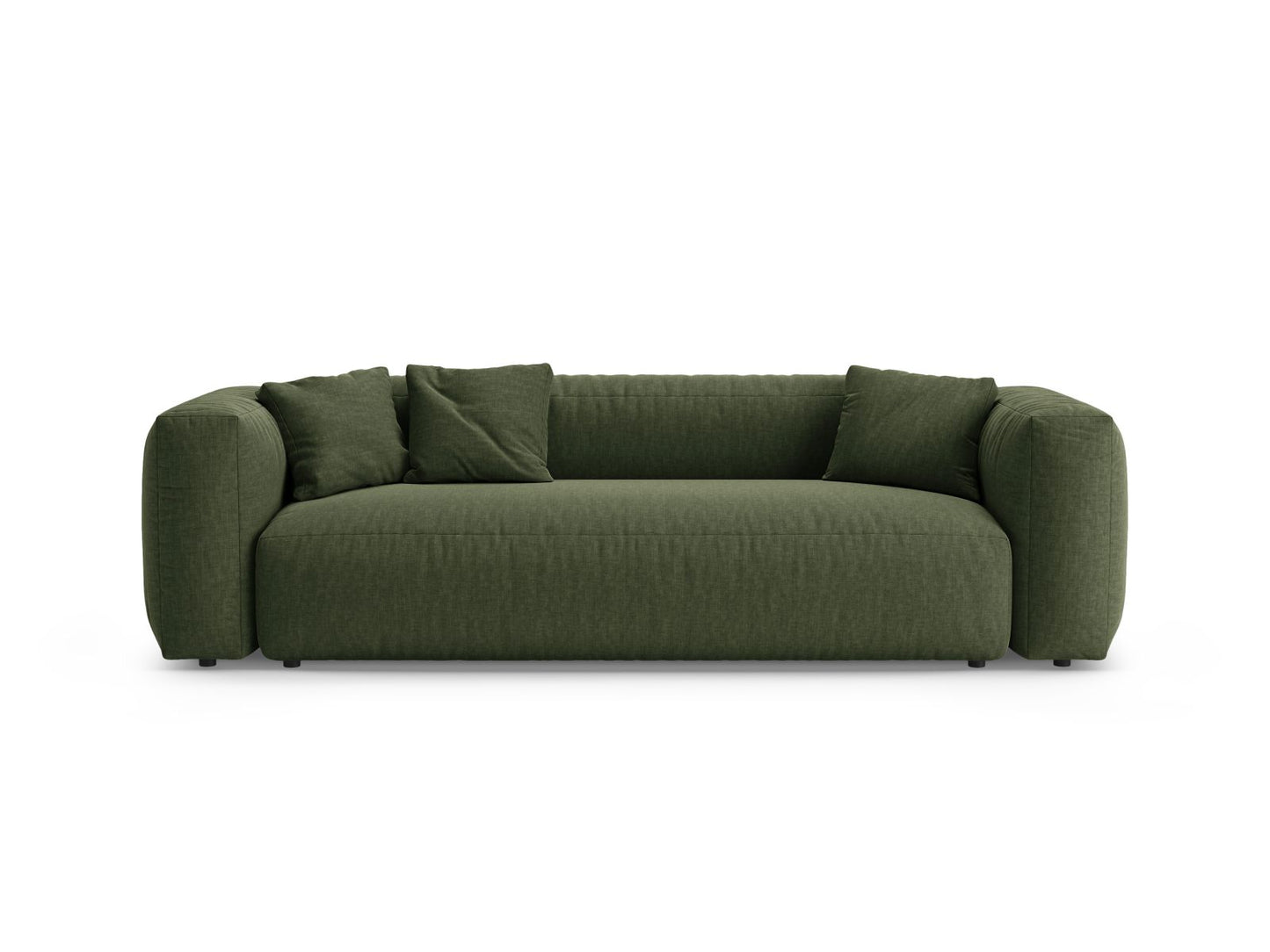 Martina — Sofa Green (Boston Forest) Black Plastic