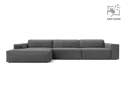 Jodie — Corner Sofa (284x162x77 cm) Grey (Venus 2930) Left