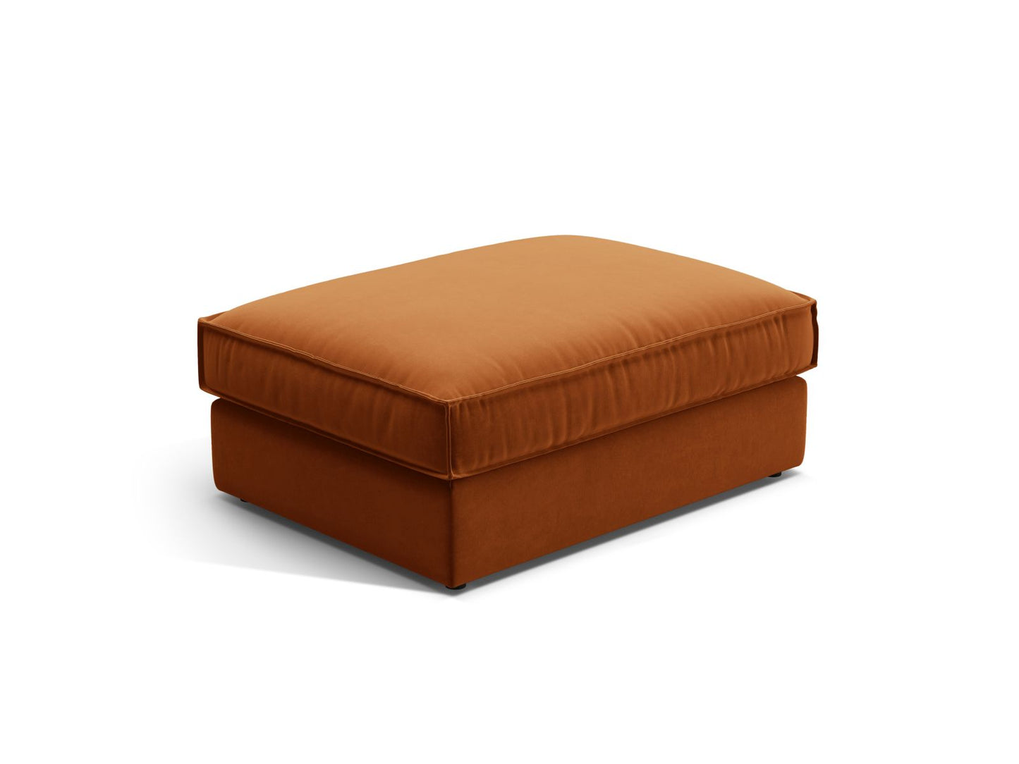 Pola — Pouf Terracotta (Salvador 14) Black Plastic