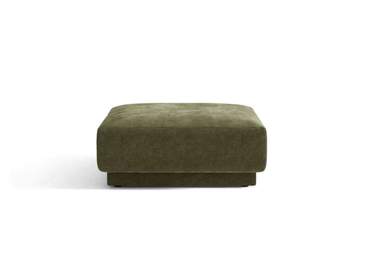 Miley — Pouf Green (Eden 12 Olive) Black Plastic
