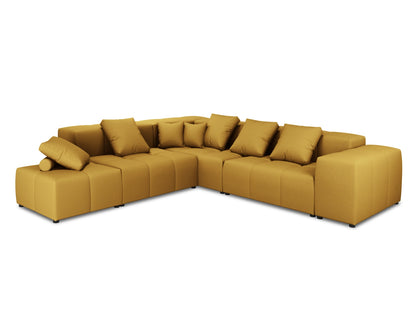 Rome — Corner Sofa Yellow (BABEL YELLOW) Black Plastic