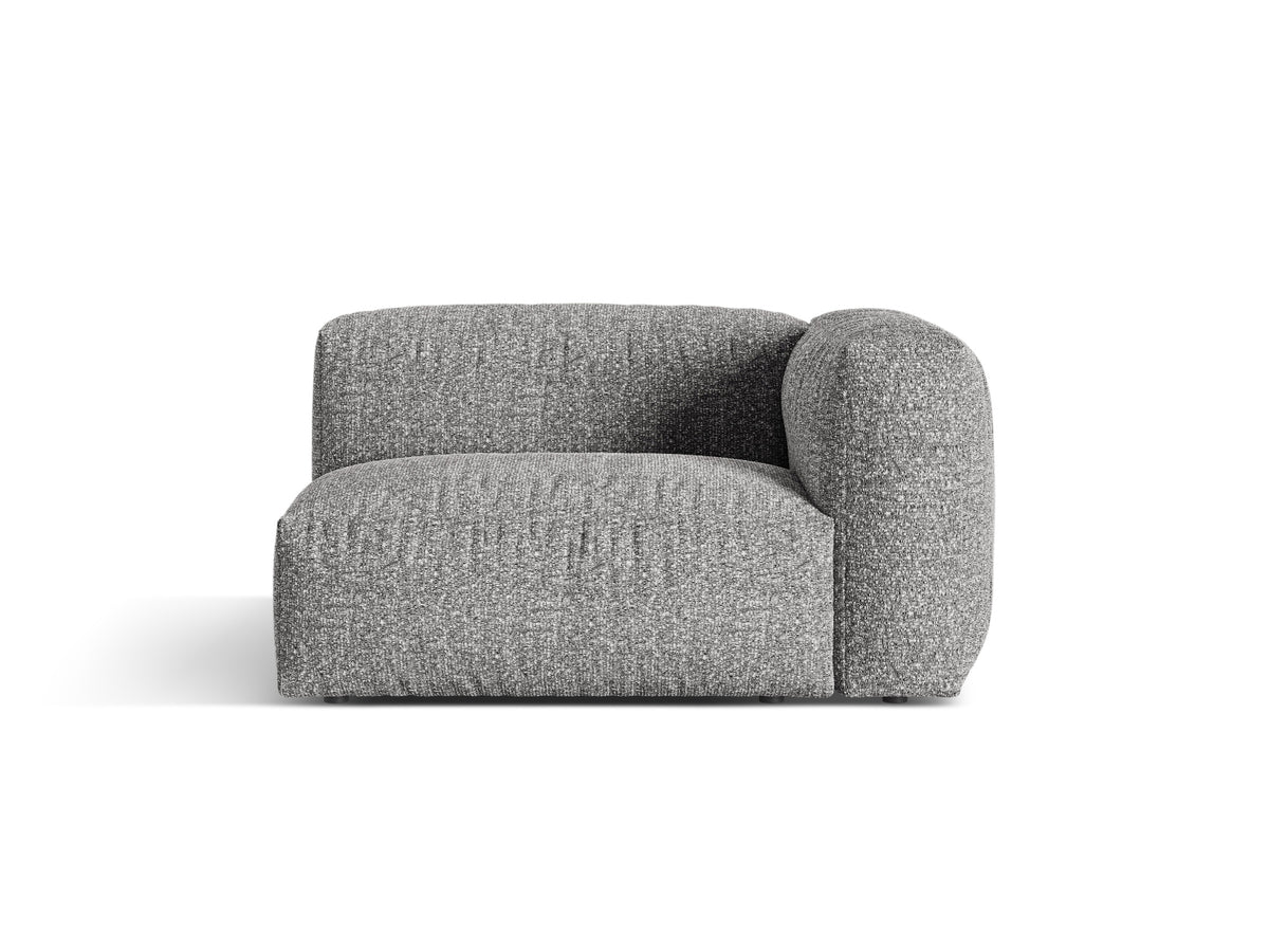 Martina — Modular Sofa Graphite (Monet Graphite) Black Plastic Right