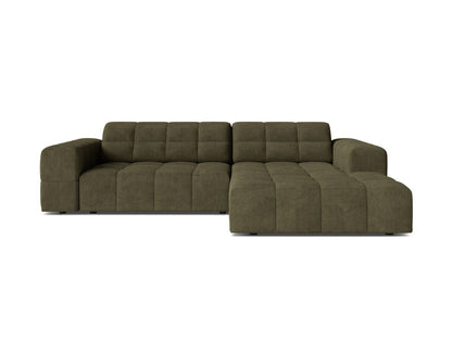 Jennifer — Corner Sofa (234x167x78 cm) Green (Eden 12 Olive) Right