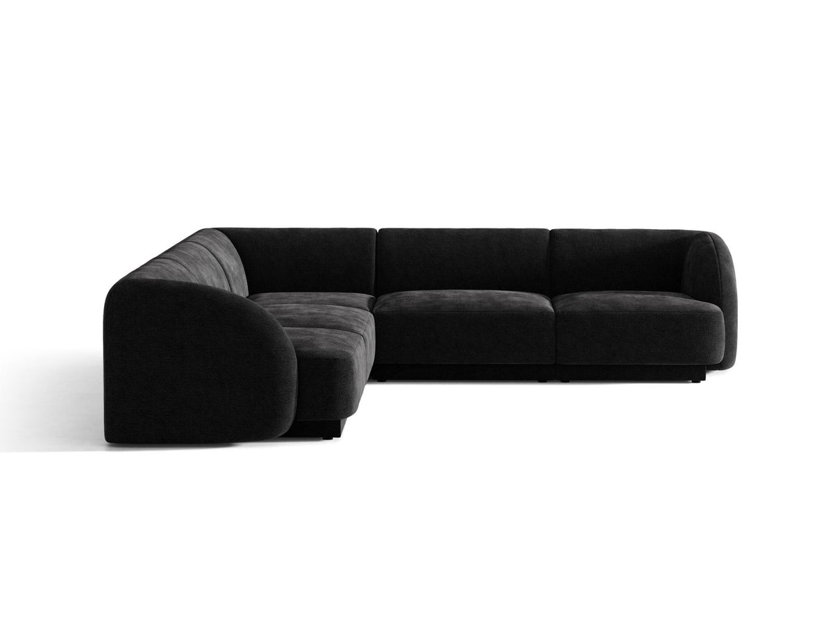 Miley — Corner Sofa Black (Haga 19) Black Plastic