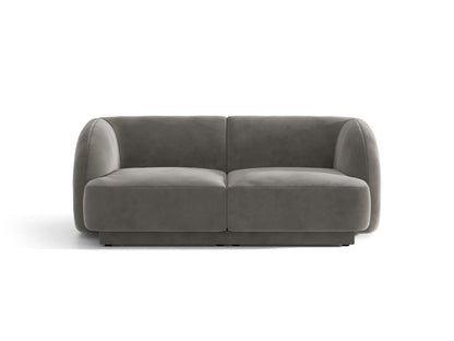 Miley — Sofa Light Grey (Bluvel 13) Black Plastic