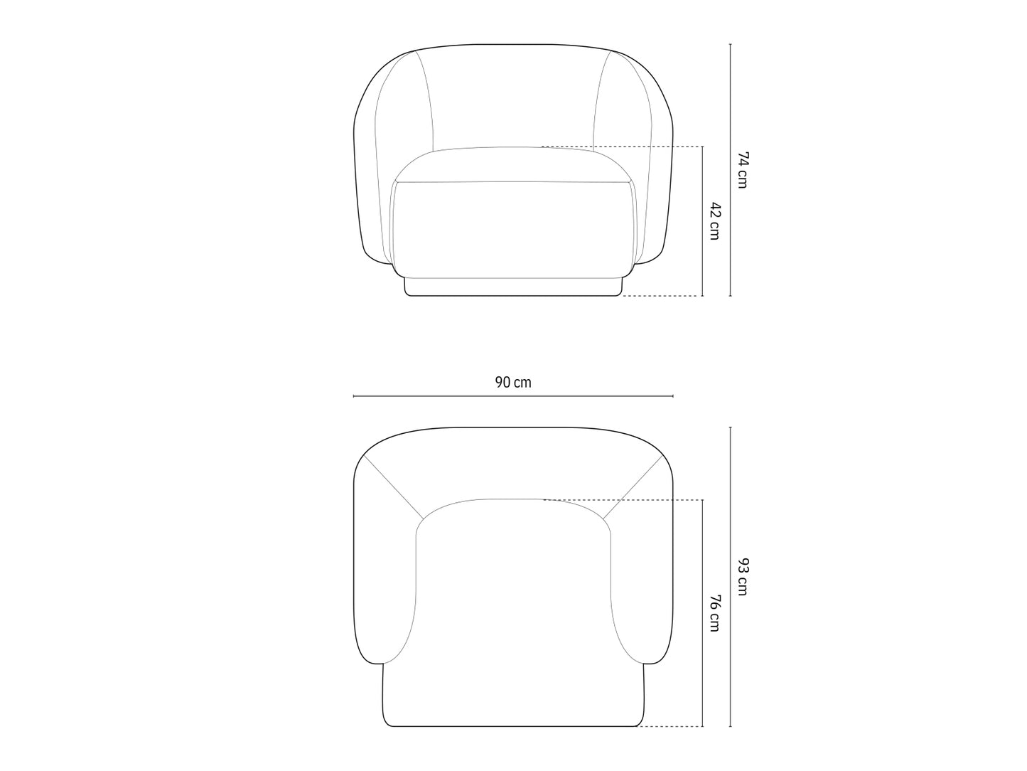 Gomera — Armchair (93x90x74 cm)