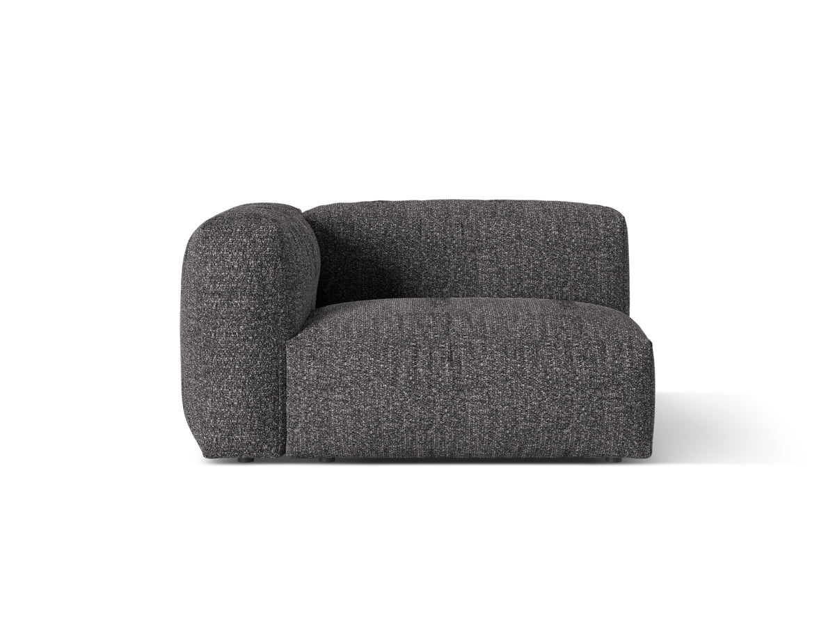 Martina — Modular Sofa Anthracite (Monet Anthracite) Black Plastic Left