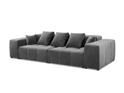 Rome — Sofa Grey (Salvador 17) Black Plastic