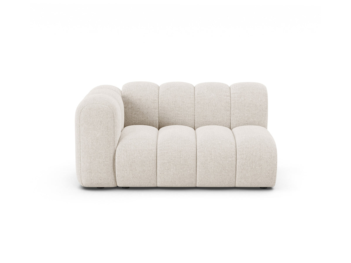 Lupine — Modular Sofa Light Beige (Eden 2 Pearl) Black Plastic Left