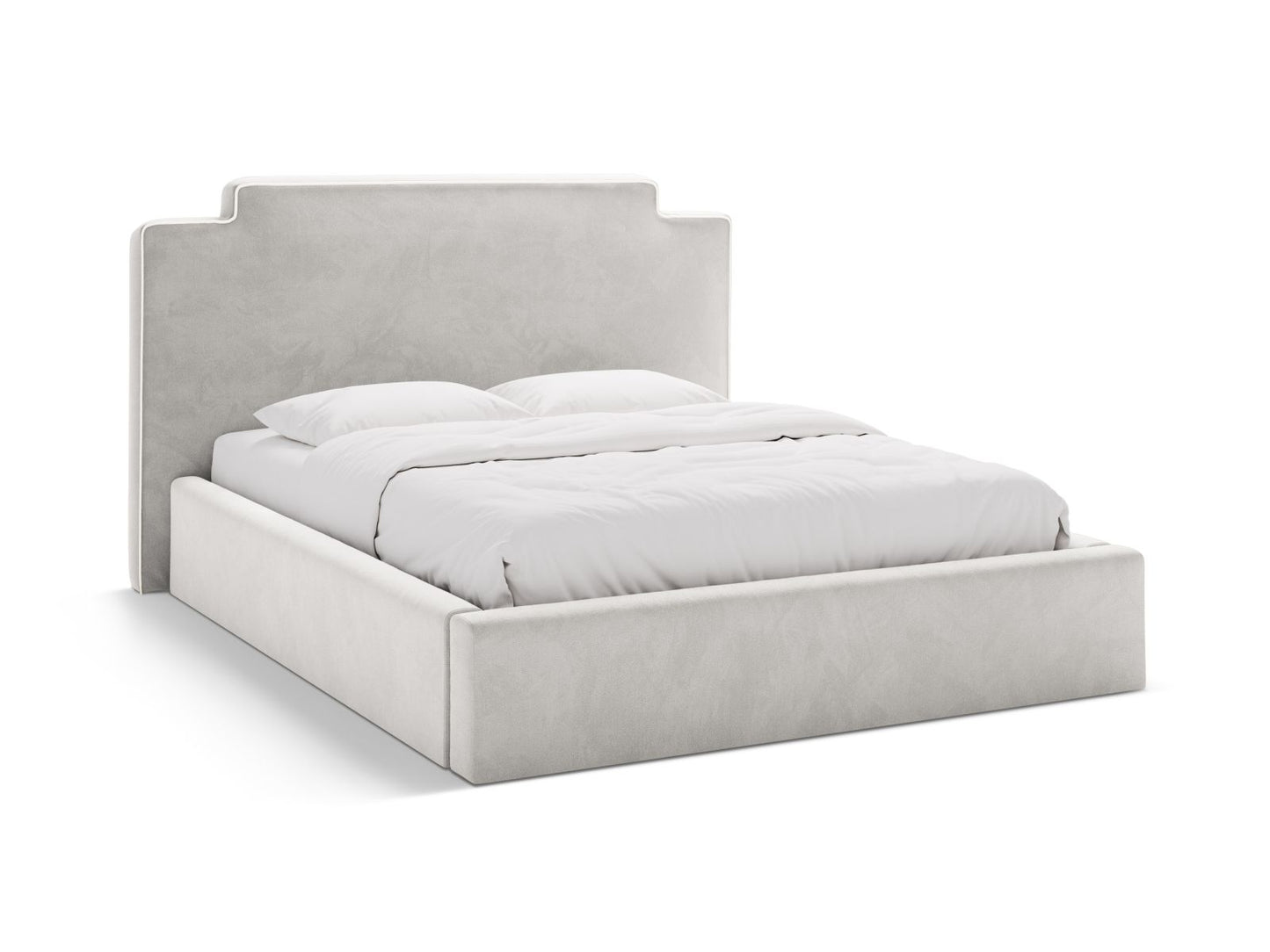 Princess — Bed (220x222x122 cm) Ivory && Light Grey (Magic Velvet 2256 && Magic Velvet 2239)