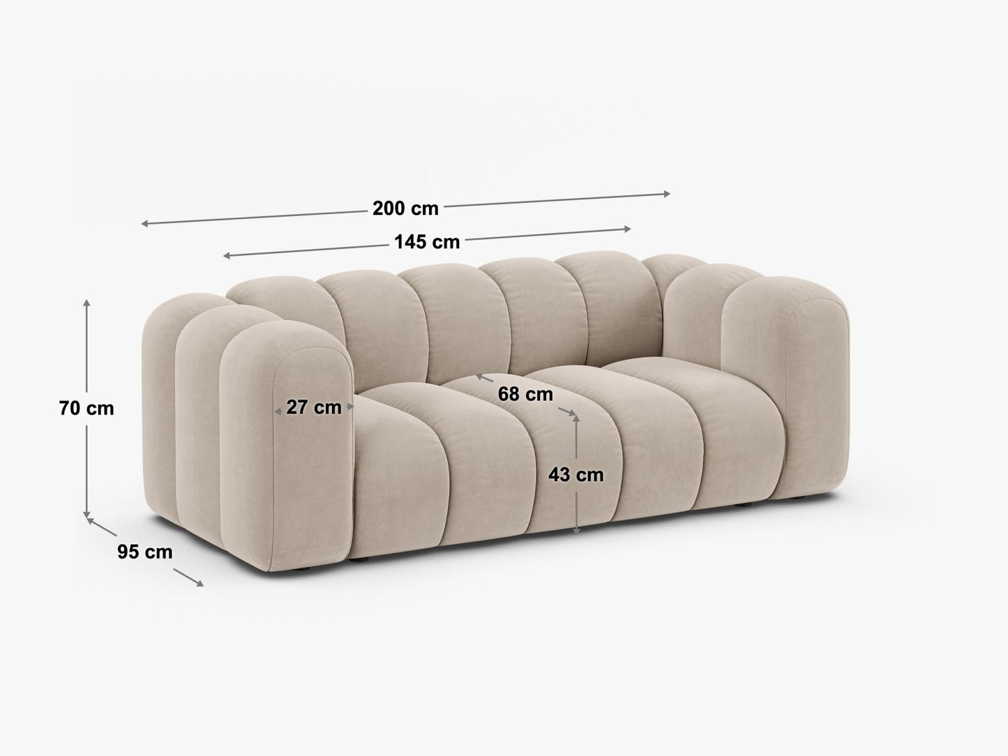 Lupine — Sofa (200,0 x 95,0 x 70,0 cm)