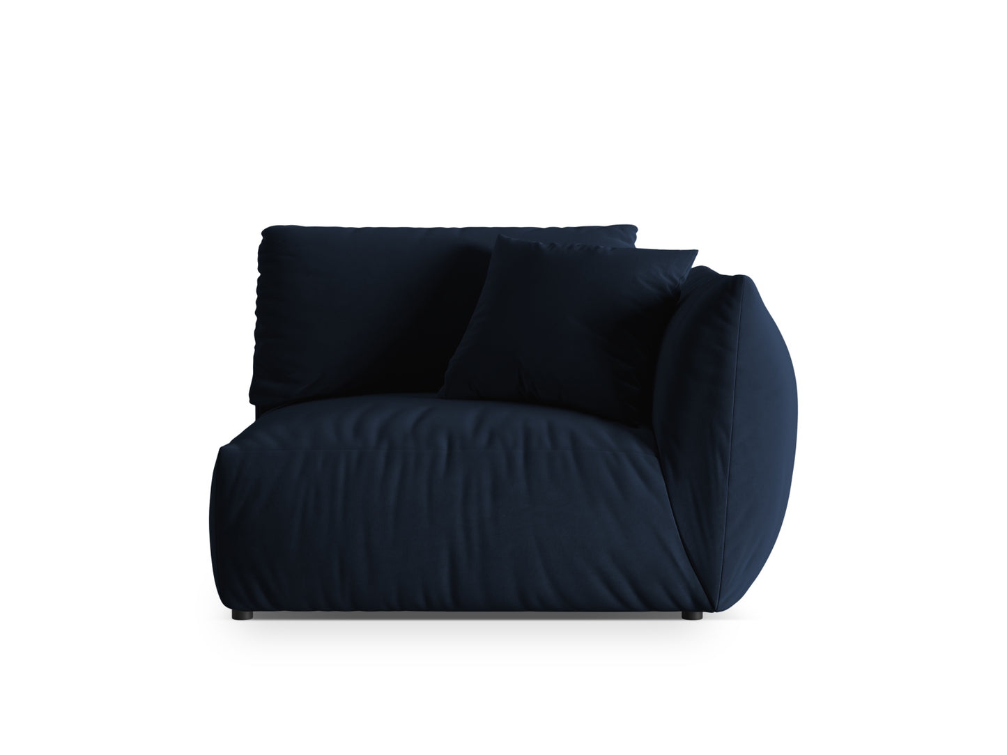 Chris — Modular Sofa Royal Blue (Casino Deep Blue) Black Plastic Right