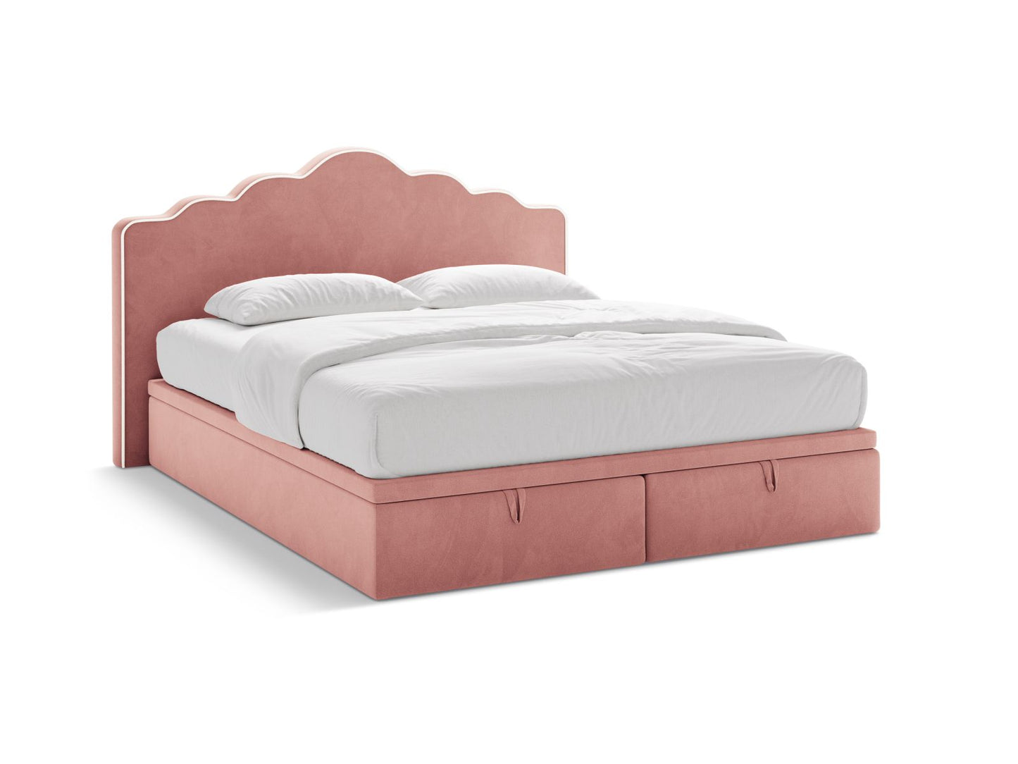 Dream — Bed (180x211x122 cm) Ivory && Pink (Magic Velvet 2256 && Magic Velvet 2257)