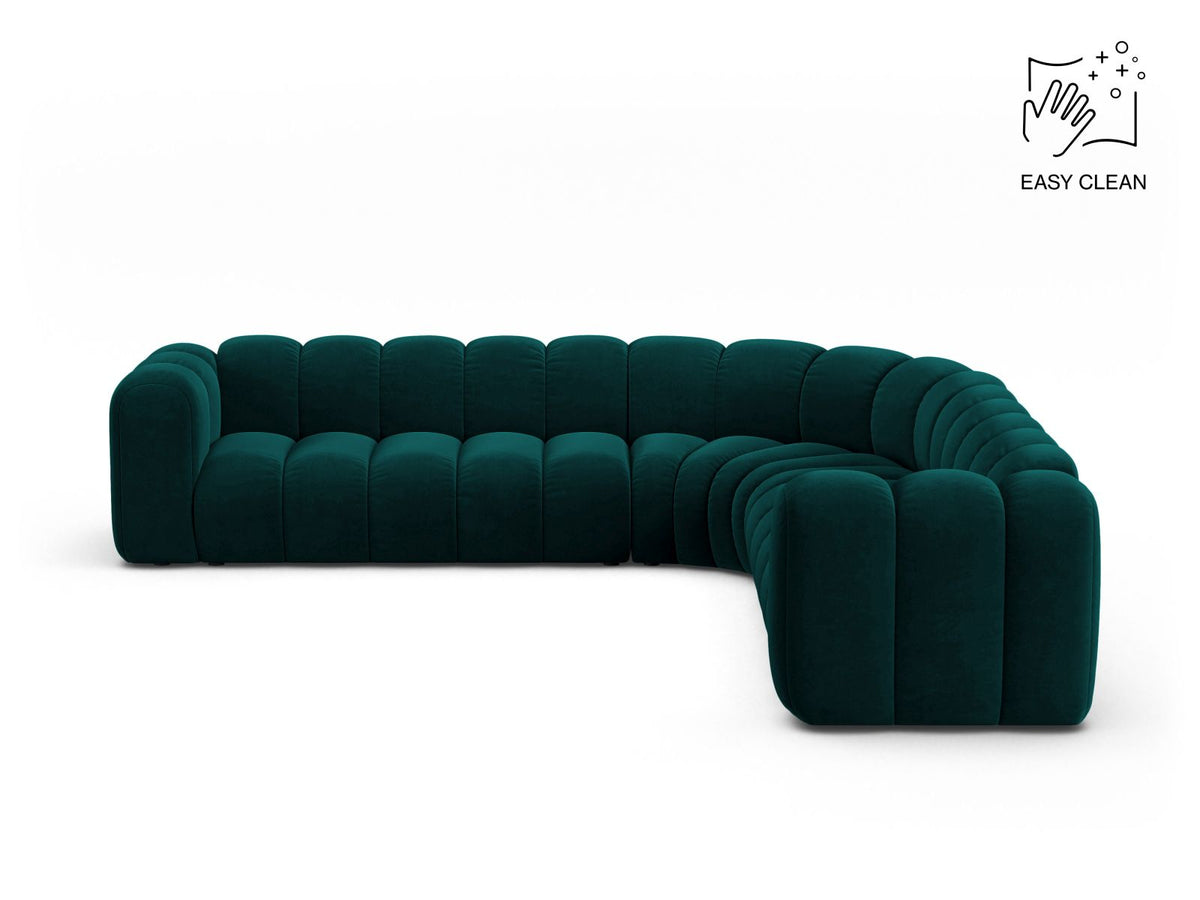 Lupine — Corner Sofa Deep Petrol (Venus 2911) Black Plastic