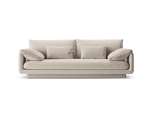 Torino — Sofa Light Beige (Wind 05) Black Plastic