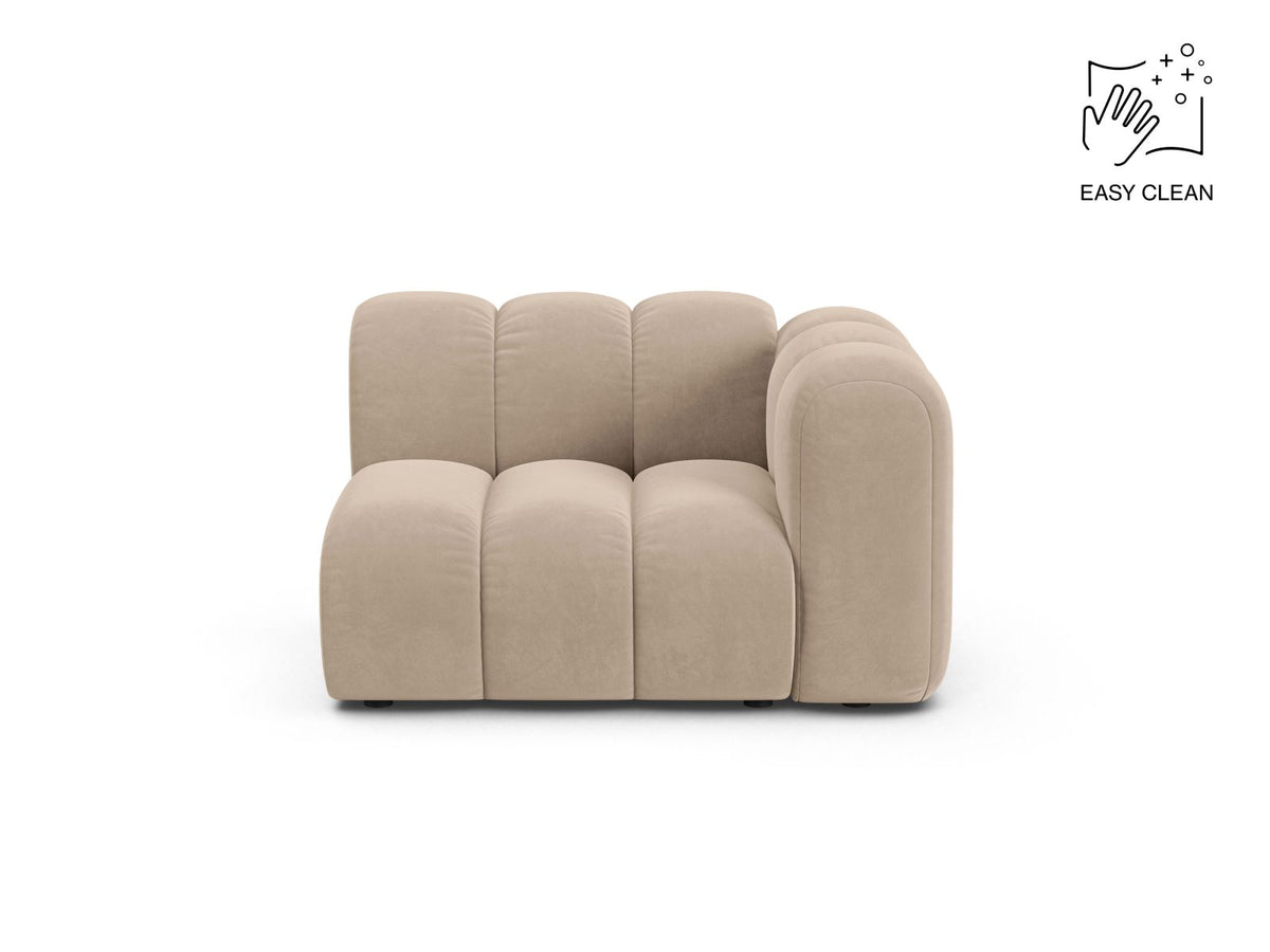 Lupine — Modular Sofa Beige (Venus 2928) Black Plastic Right