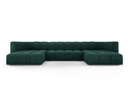 Moritz — Panoramic Sofa Bottle Green (Rebel 16) Black Plastic