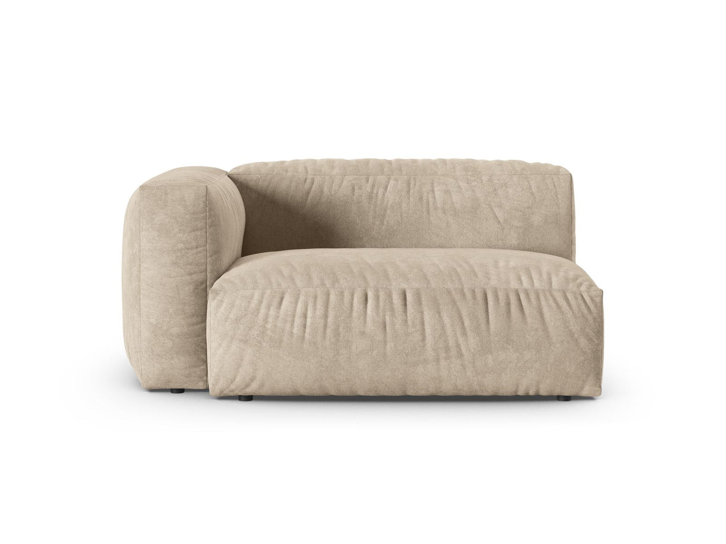 Martina — Modular Sofa Light Beige (Vogue 1) Black Plastic