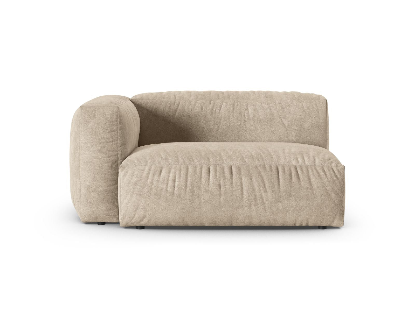 Martina — Modular Sofa Light Beige (Vogue 1) Black Plastic