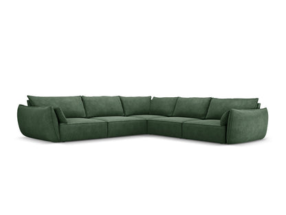 Kaelle — Corner Sofa Bottle Green (Over The Horizon 39) Black Plastic