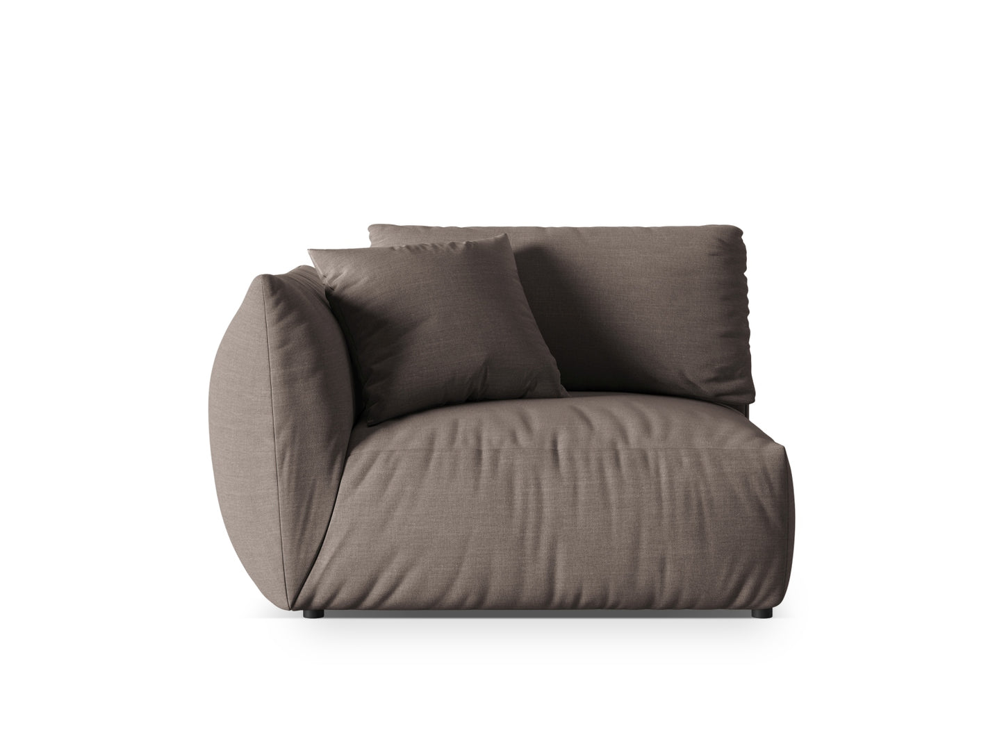 Chris — Modular Sofa Warm grey (LINS 07) Black Plastic Left