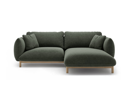 Ada — Corner Sofa (220x179x78 cm) Moss Green (Wind 75) Right
