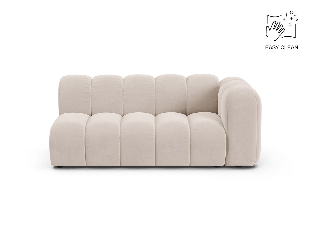 Lupine — Modular Sofa Light Beige (Venus 2927) Black Plastic Right