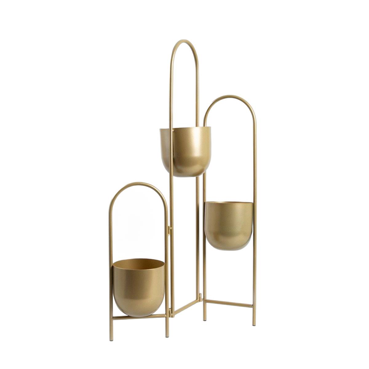 FLOERO Metal Gold Flowerbed 49x14x80 cm