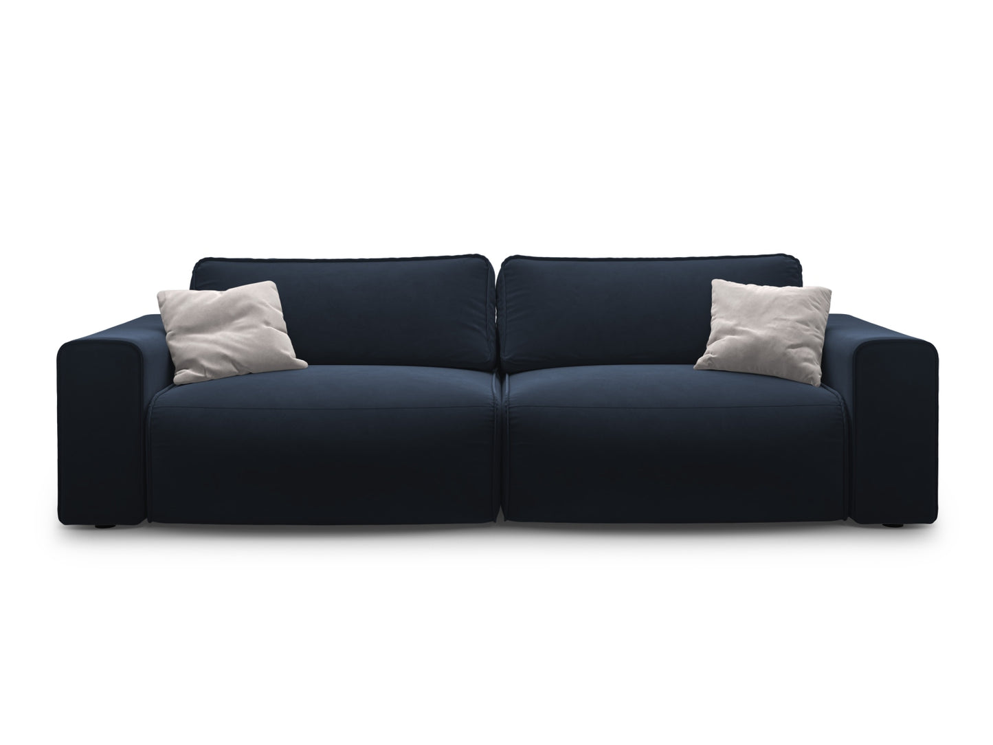 Victor — Sofa Blue (Paris Dark Blue) Black Plastic