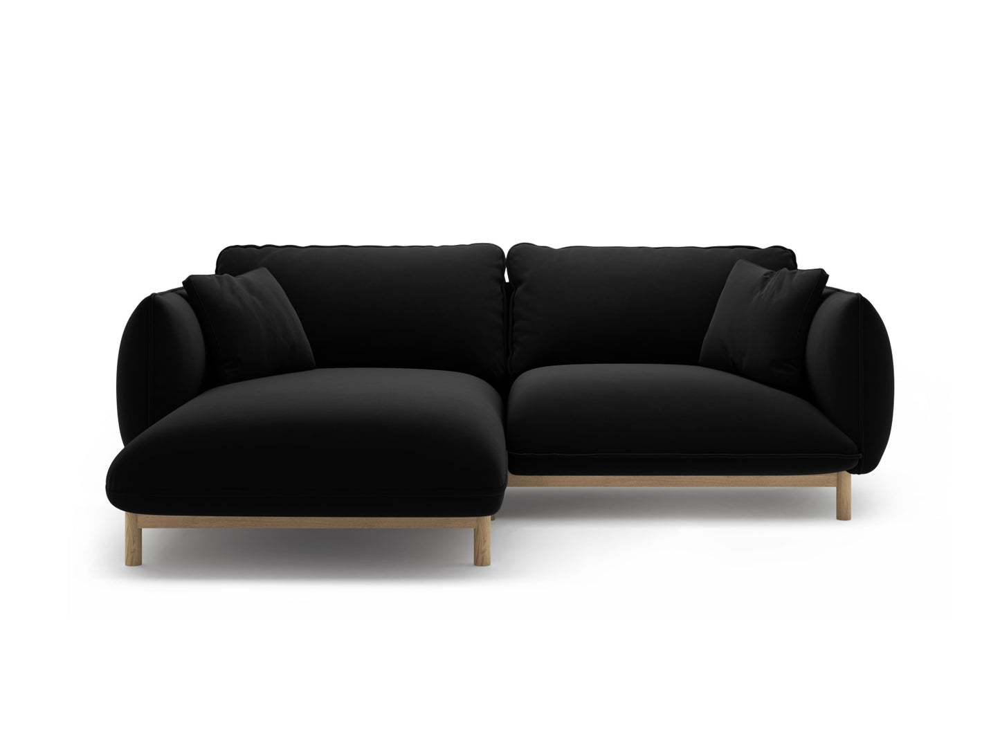 Ada — Corner Sofa (220x179x78 cm) Black (Casino Black) Left
