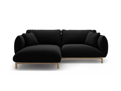 Ada — Corner Sofa (220x179x78 cm) Black (Casino Black) Left