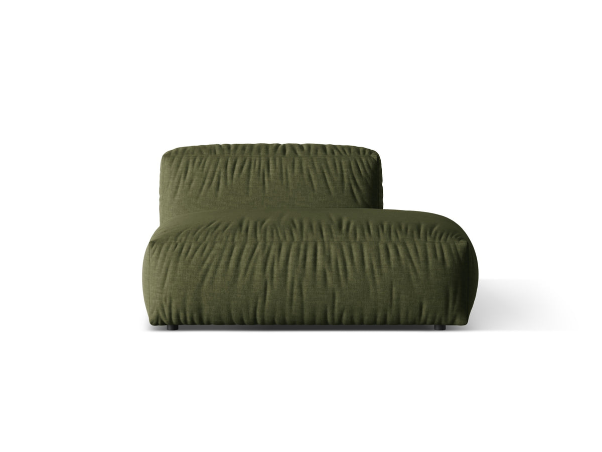 Martina — Sofa Green (Boston Forest) Black Plastic Right