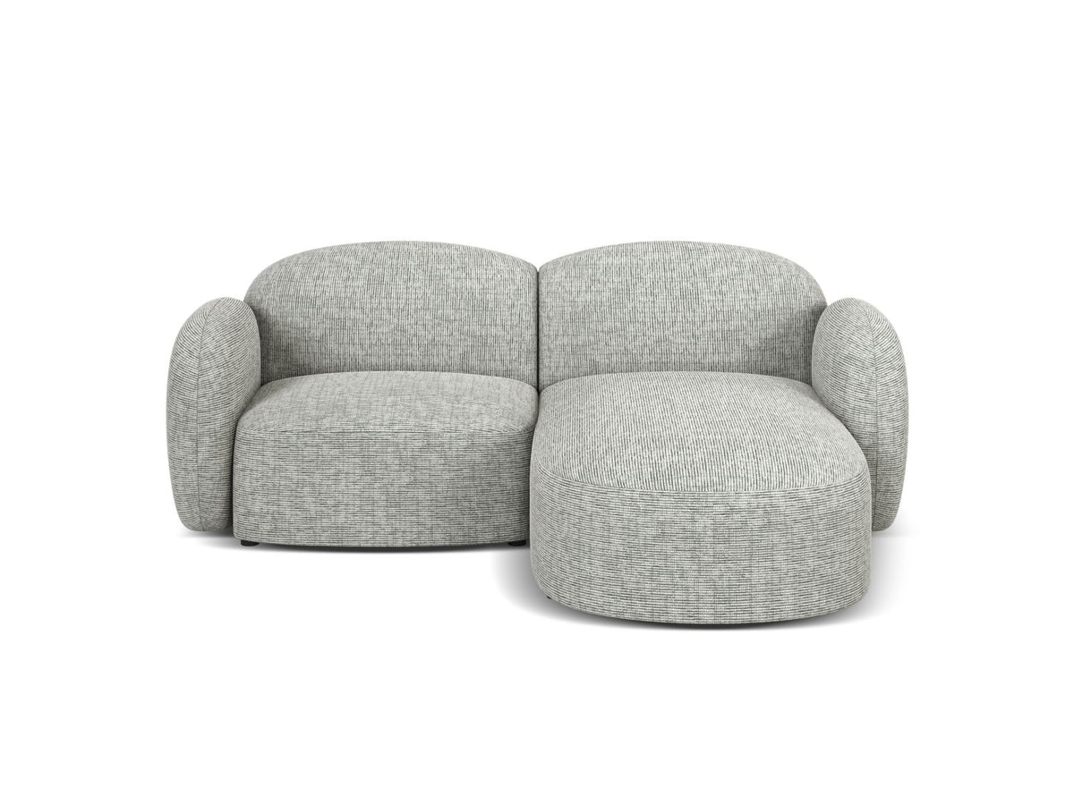 Blair — Corner Sofa Warm grey (Baltimore Cement) Black Plastic Right