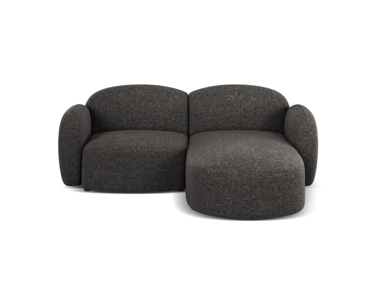 Blair — Corner Sofa Anthracite (Eden 21 Black) Black Plastic Right