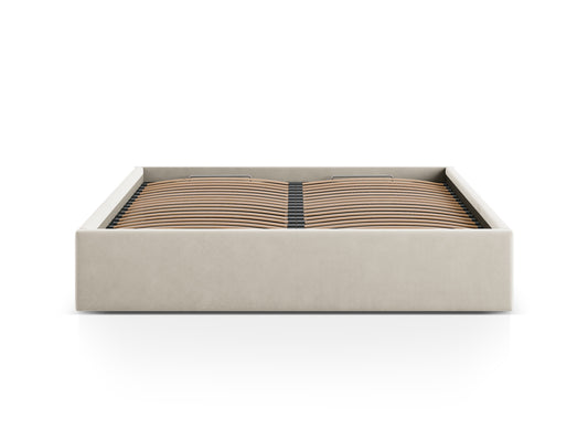 Susan — Bed Dark Beige (Bluvel 30) Black Plastic