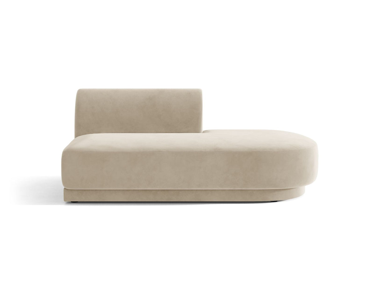 Miley — Modular Sofa Dark Beige (Bluvel 30) Black Plastic Right