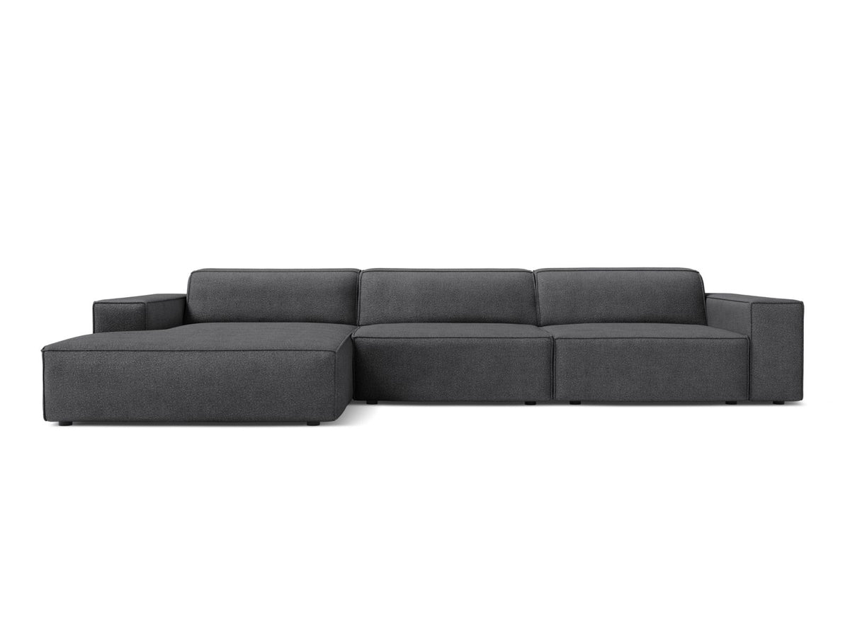 Jodie — Corner Sofa (284x162x77 cm) Dark Grey (Baloo 2083) Left