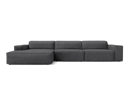 Jodie — Corner Sofa (284x162x77 cm) Dark Grey (Baloo 2083) Left